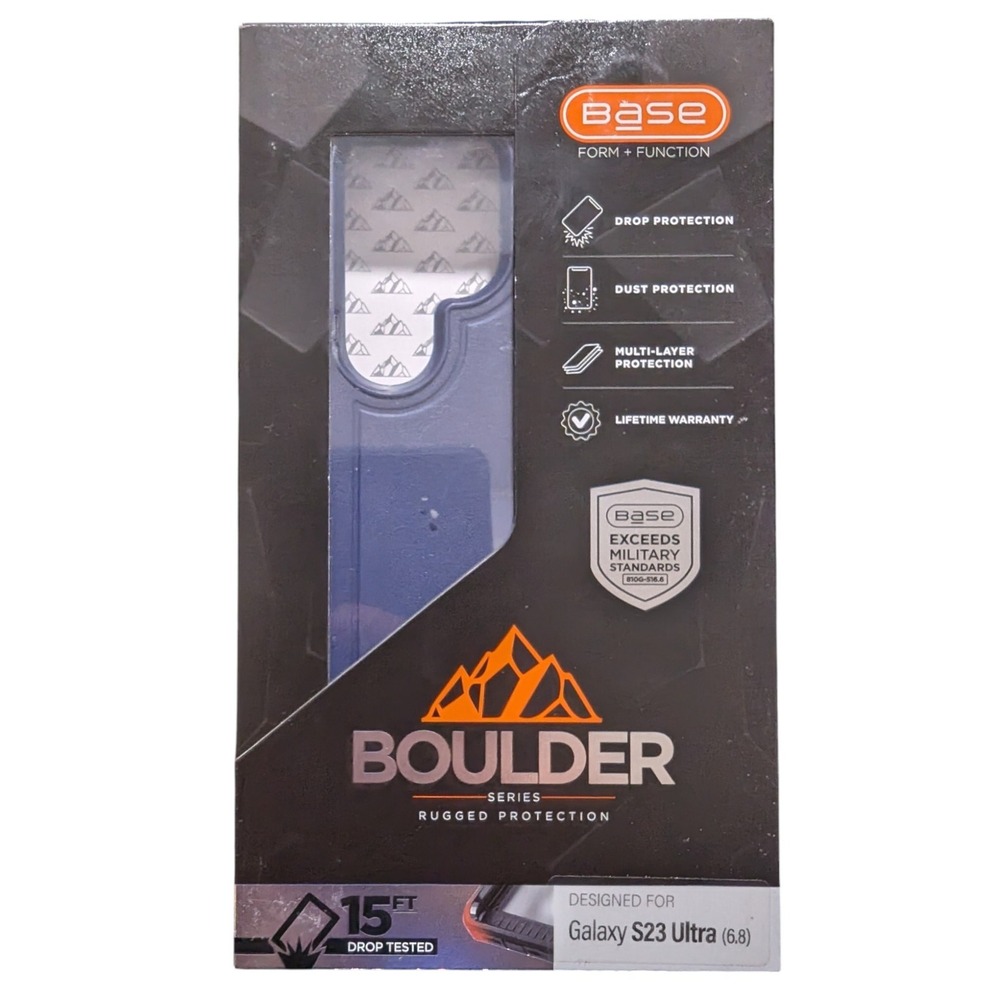 G6. Base Boulder Rugged Series Case‎ For Samsung Galaxy S23 Ultra - Navy Blue